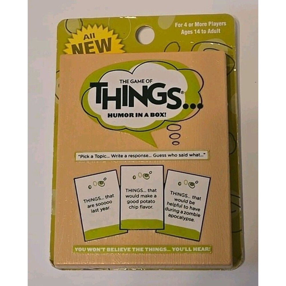 The Game Of Things Humor In A Box 4 Or More Players Ages 14+ Playmonster 2016